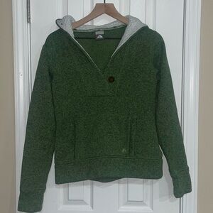 Nike ACG Sweater Women Size Medium Green Hoodie V Neck Knit Warm Casual Outdoor